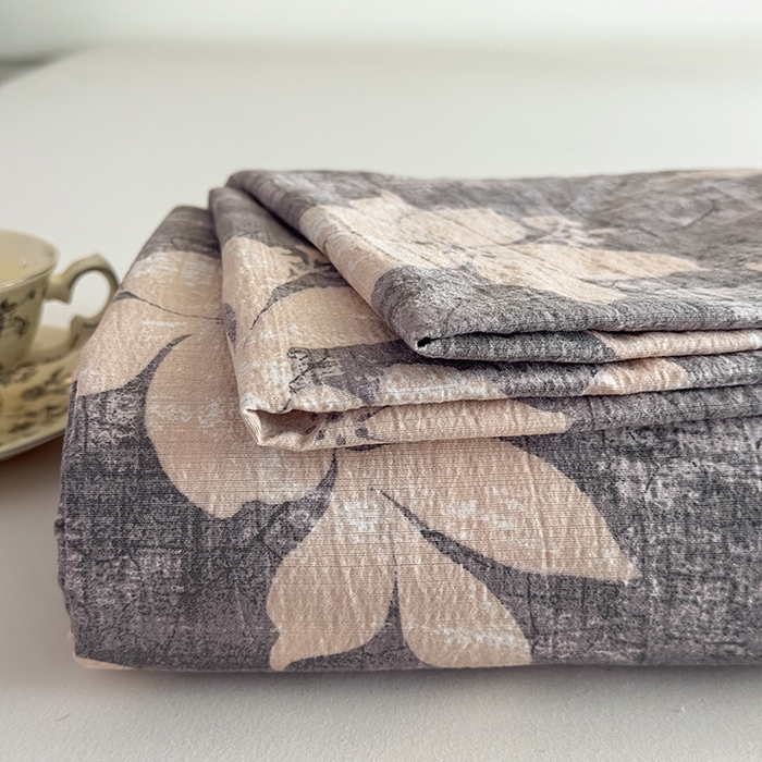 91家纺网 家纺一手货源 找家纺 丝芙妮家居（原乐视家纺） 2025新款全棉纯棉蕾丝花边原麻单件床单单品床单 漫步花庭