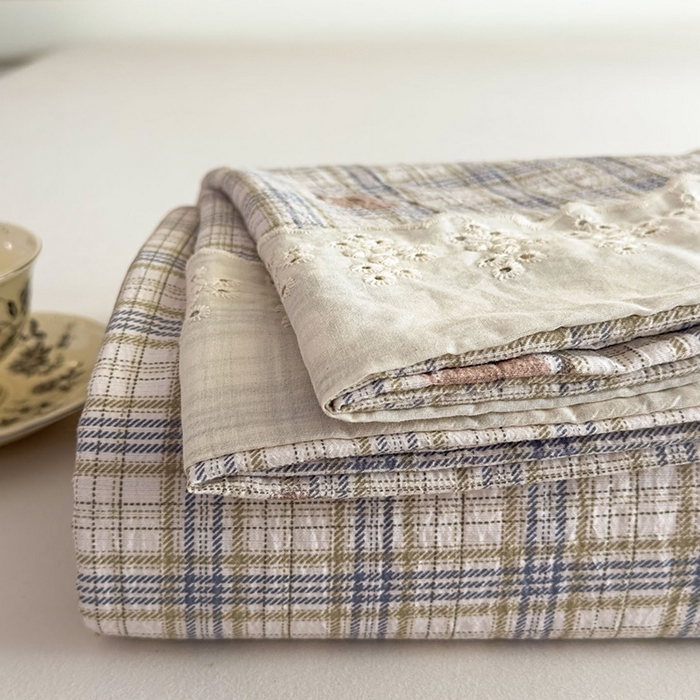 91家纺网 家纺一手货源 找家纺 丝芙妮家居（原乐视家纺） 2025新款全棉纯棉蕾丝花边原麻单件床单单品床单 素律