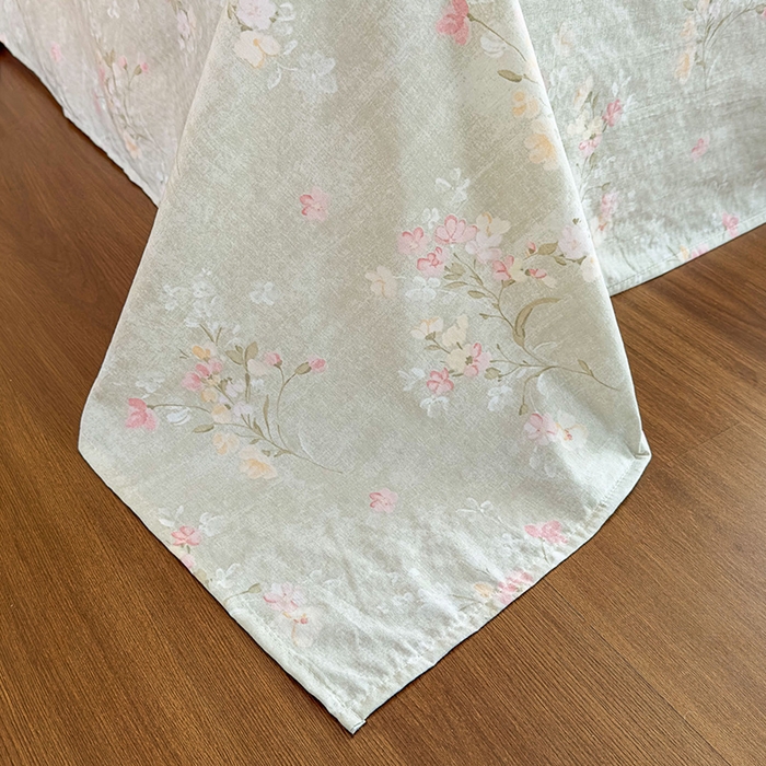 91家纺网 家纺一手货源 找家纺 丝芙妮家居（原乐视家纺） 2025新款全棉纯棉蕾丝花边原麻单件床单单品床单 岁月留声