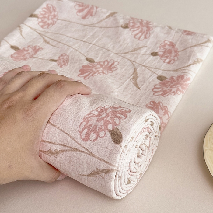 91家纺网 家纺一手货源 找家纺 丝芙妮家居（原乐视家纺） 2025新款全棉纯棉蕾丝花边原麻单件床单单品床单 春意漫漫