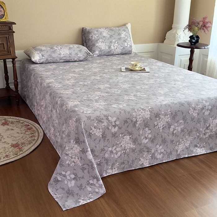 91家纺网 家纺一手货源 找家纺 丝芙妮家居（原乐视家纺） 2025新款全棉纯棉蕾丝花边原麻单件床单单品床单 法式浪漫