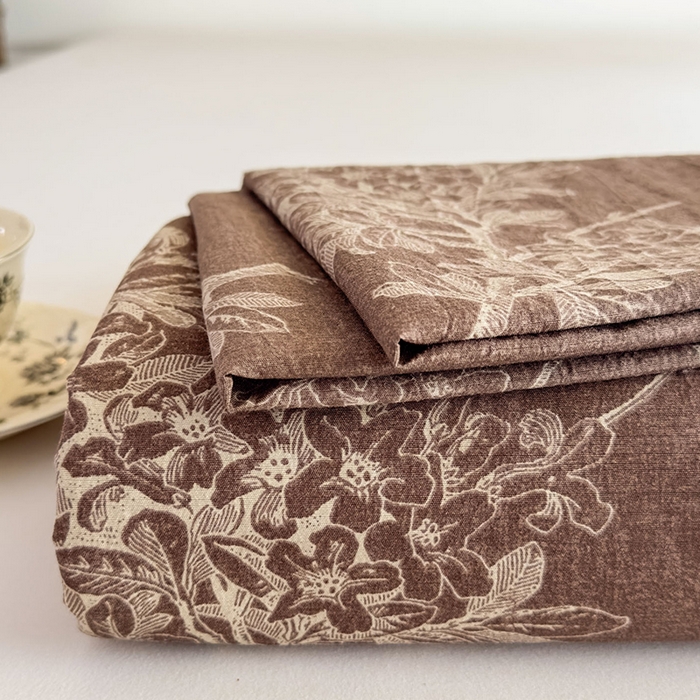 91家纺网 家纺一手货源 找家纺 丝芙妮家居（原乐视家纺） 2025新款全棉纯棉蕾丝花边原麻单件床单单品床单 浅影摇