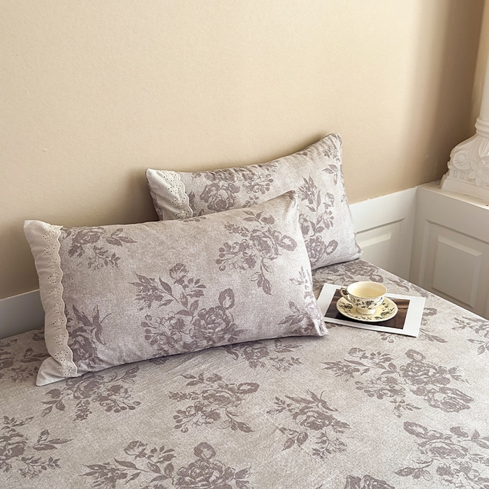 91家纺网 家纺一手货源 找家纺 丝芙妮家居（原乐视家纺） 2025新款全棉纯棉蕾丝花边原麻单件床单单品床单 森蔓