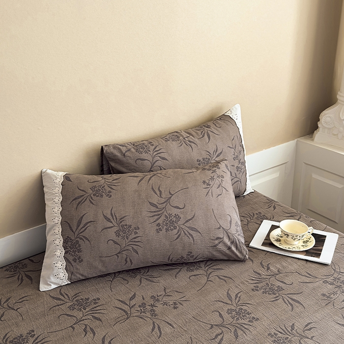 91家纺网 家纺一手货源 找家纺 丝芙妮家居（原乐视家纺） 2025新款全棉纯棉蕾丝花边原麻单件床单单品床单 风野涧