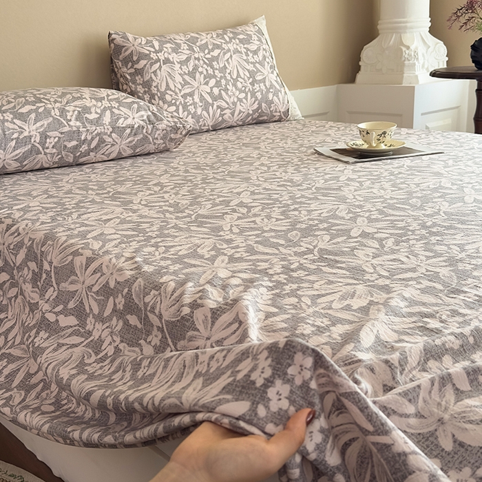 91家纺网 家纺一手货源 找家纺 丝芙妮家居（原乐视家纺） 2025新款全棉纯棉蕾丝花边原麻单件床单单品床单 相思岚