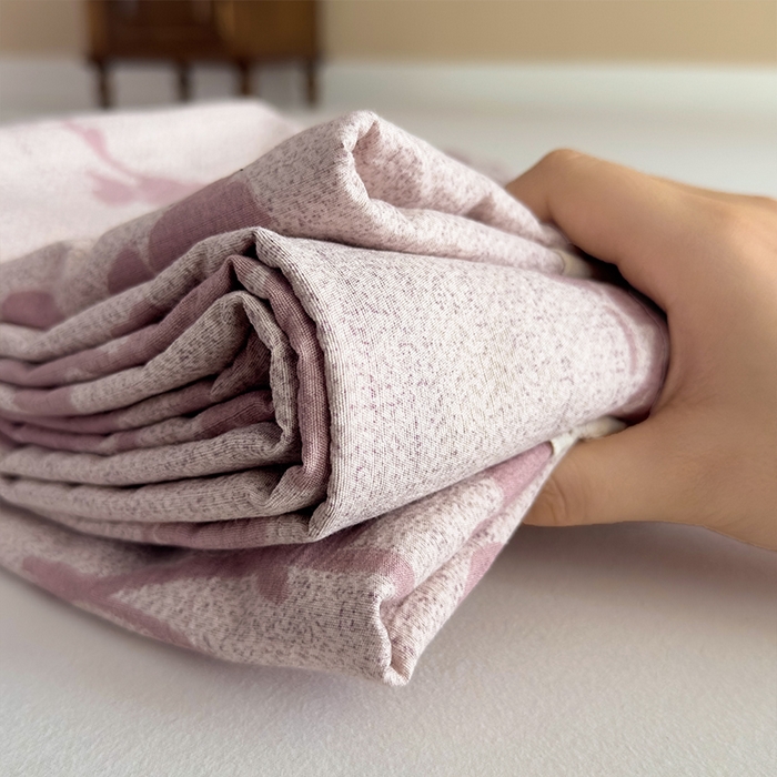 91家纺网 家纺一手货源 找家纺 丝芙妮家居（原乐视家纺） 2025新款全棉纯棉蕾丝花边原麻单件床单单品床单 云栖