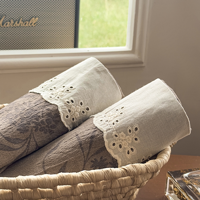 91家纺网 家纺一手货源 找家纺 丝芙妮家居（原乐视家纺） 2025新款全棉纯棉蕾丝花边原麻单件床单单品床单 风野涧