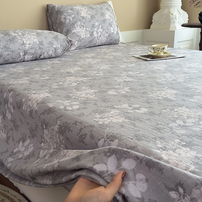 91家纺网 家纺一手货源 找家纺 丝芙妮家居（原乐视家纺） 2025新款全棉纯棉蕾丝花边原麻单件床单单品床单 法式浪漫