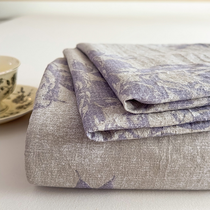 丝芙妮家居（原乐视家纺） 2025新款全棉纯棉蕾丝花边原麻单件床单单品床单 梦幻花园