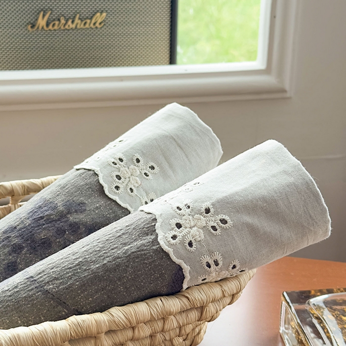 91家纺网 家纺一手货源 找家纺 丝芙妮家居（原乐视家纺） 2025新款全棉纯棉蕾丝花边原麻单件床单单品床单 夜色未央