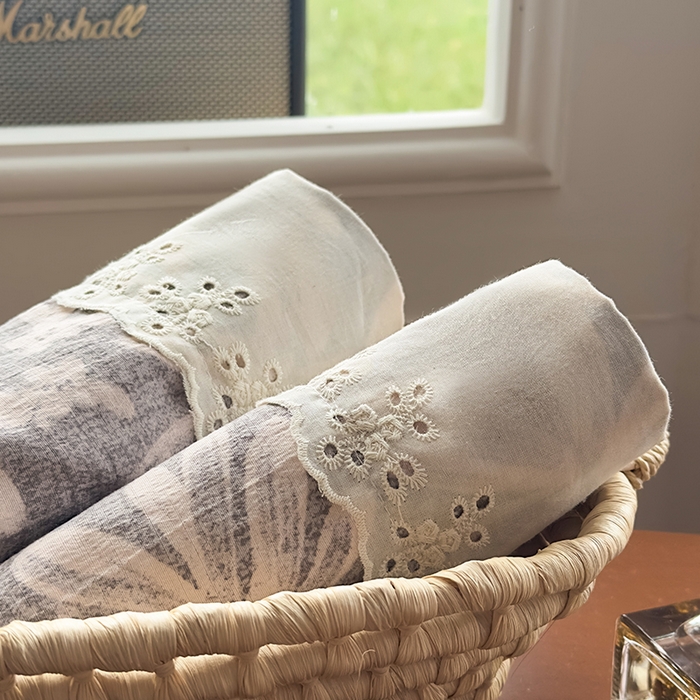 91家纺网 家纺一手货源 找家纺 丝芙妮家居（原乐视家纺） 2025新款全棉纯棉蕾丝花边原麻单件床单单品床单 相思岚