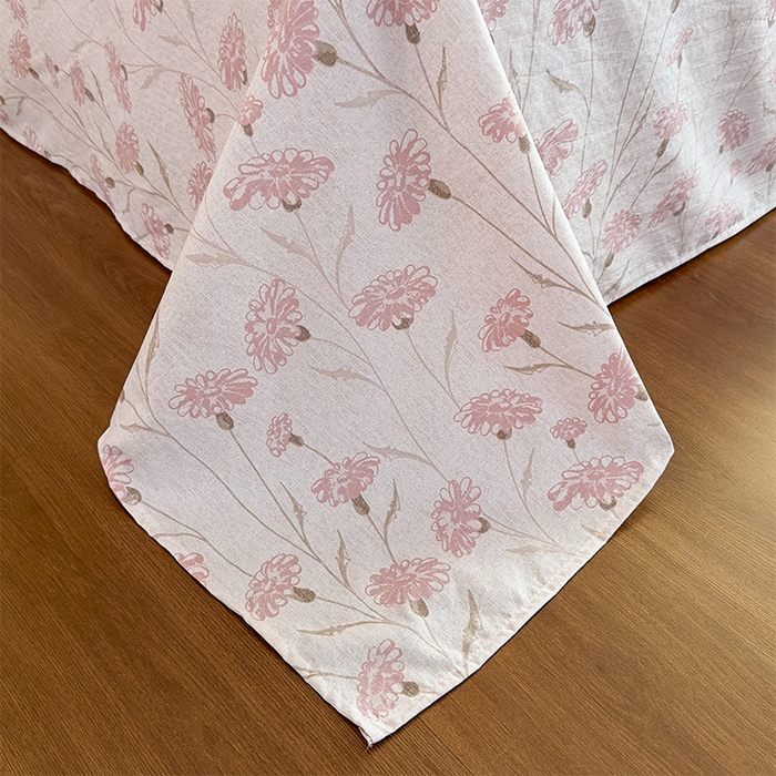 91家纺网 家纺一手货源 找家纺 丝芙妮家居（原乐视家纺） 2025新款全棉纯棉蕾丝花边原麻单件床单单品床单 春意漫漫