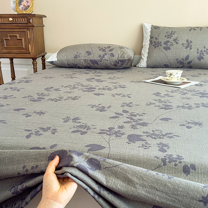 91家纺网 家纺一手货源 找家纺 丝芙妮家居（原乐视家纺） 2025新款全棉纯棉蕾丝花边原麻单件床单单品床单 夜色未央