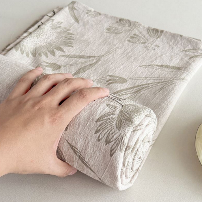 91家纺网 家纺一手货源 找家纺 丝芙妮家居（原乐视家纺） 2025新款全棉纯棉蕾丝花边原麻单件床单单品床单 叶新泽