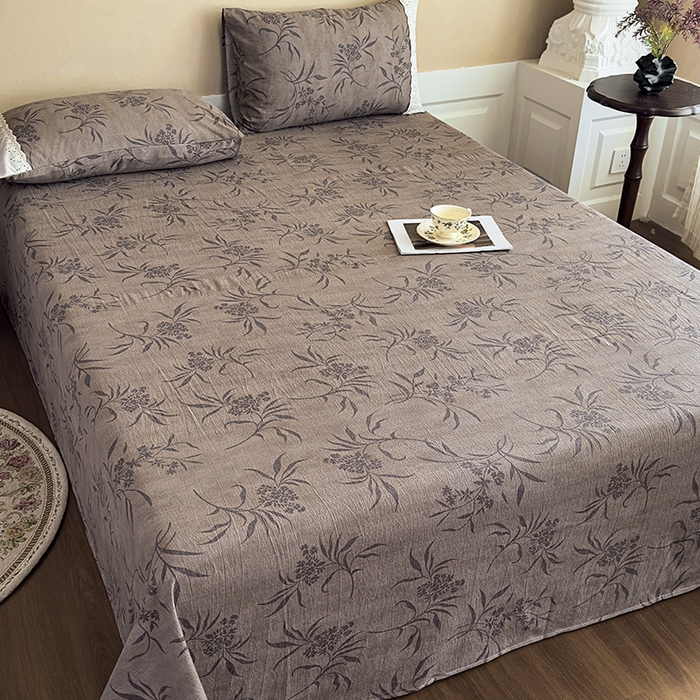 91家纺网 家纺一手货源 找家纺 丝芙妮家居（原乐视家纺） 2025新款全棉纯棉蕾丝花边原麻单件床单单品床单 风野涧