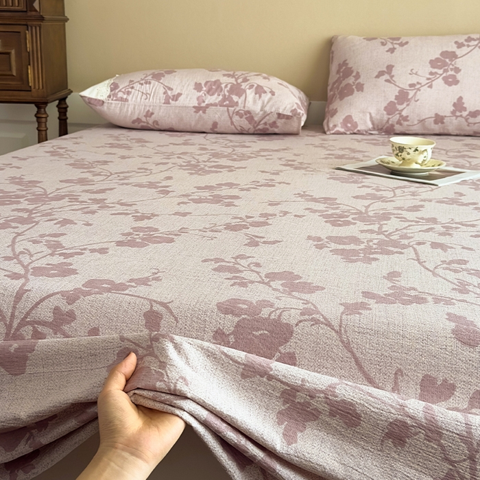 91家纺网 家纺一手货源 找家纺 丝芙妮家居（原乐视家纺） 2025新款全棉纯棉蕾丝花边原麻单件床单单品床单 云栖