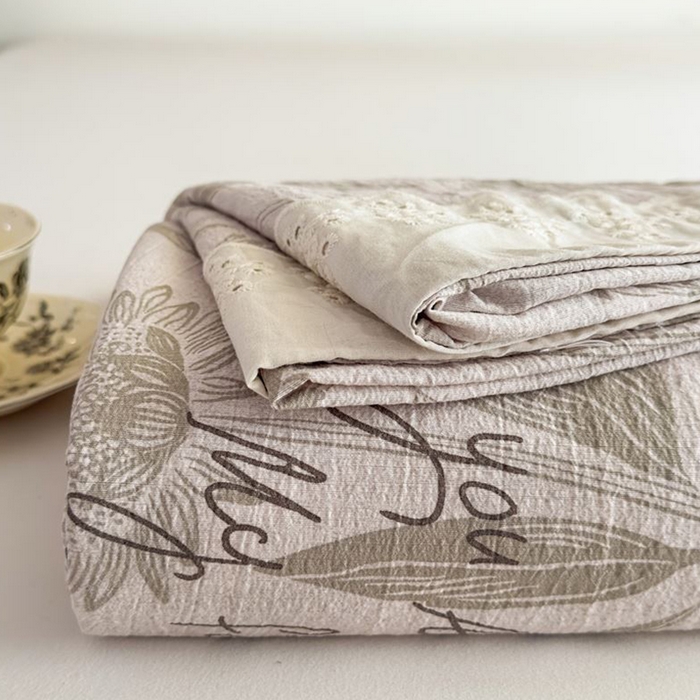 91家纺网 家纺一手货源 找家纺 丝芙妮家居（原乐视家纺） 2025新款全棉纯棉蕾丝花边原麻单件床单单品床单 叶新泽