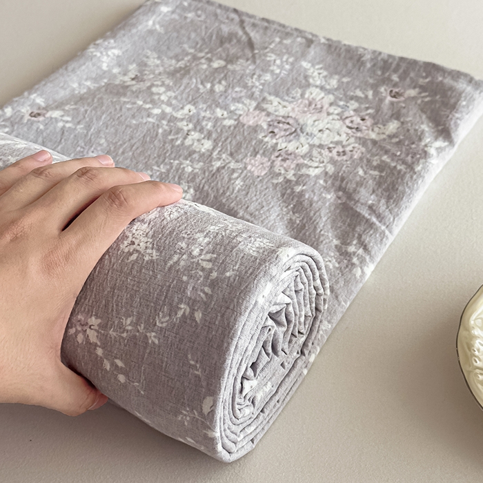 91家纺网 家纺一手货源 找家纺 丝芙妮家居（原乐视家纺） 2025新款全棉纯棉蕾丝花边原麻单件床单单品床单 花屿梦