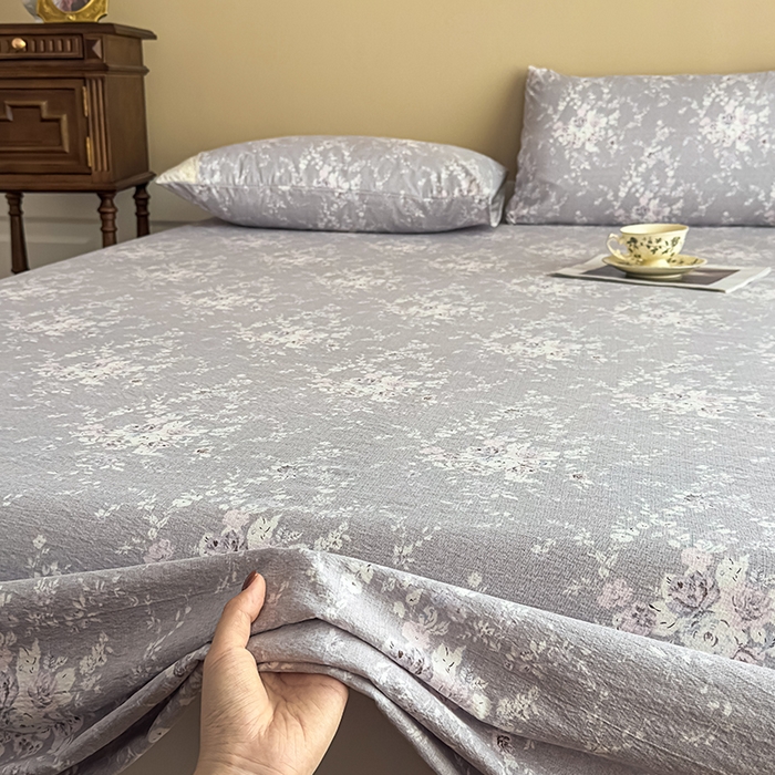 91家纺网 家纺一手货源 找家纺 丝芙妮家居（原乐视家纺） 2025新款全棉纯棉蕾丝花边原麻单件床单单品床单 花屿梦