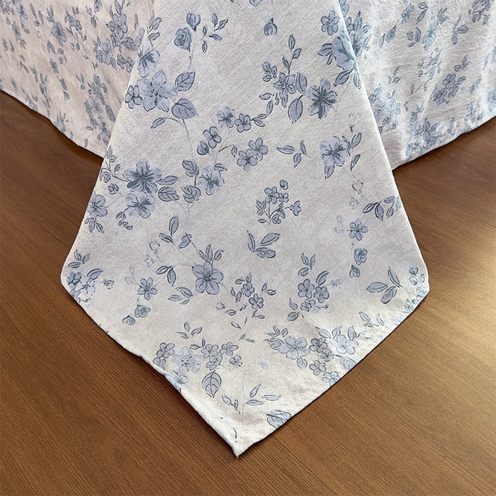 91家纺网 家纺一手货源 找家纺 丝芙妮家居（原乐视家纺） 2025新款全棉纯棉蕾丝花边原麻单件床单单品床单 庄生晓梦