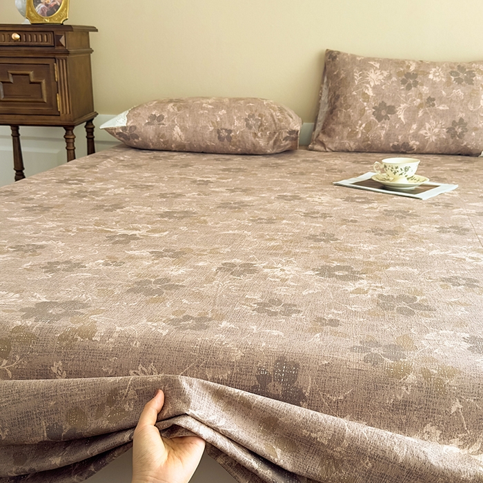 91家纺网 家纺一手货源 找家纺 丝芙妮家居（原乐视家纺） 2025新款全棉纯棉蕾丝花边原麻单件床单单品床单 陌清香