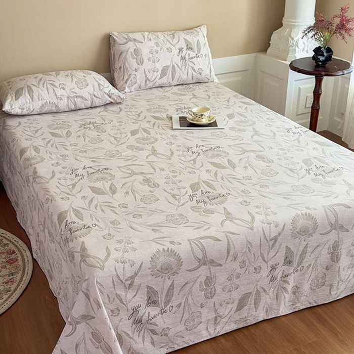 91家纺网 家纺一手货源 找家纺 丝芙妮家居（原乐视家纺） 2025新款全棉纯棉蕾丝花边原麻单件床单单品床单 叶新泽