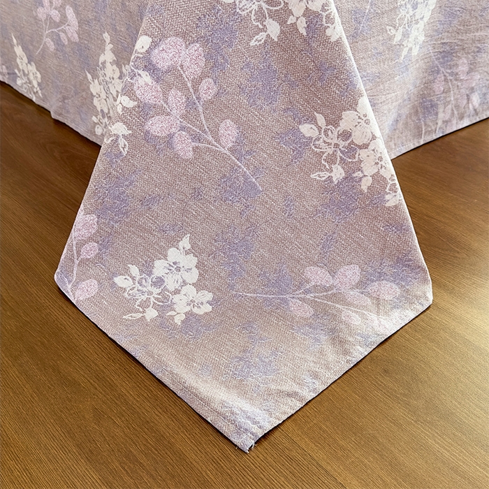 91家纺网 家纺一手货源 找家纺 丝芙妮家居（原乐视家纺） 2025新款全棉纯棉蕾丝花边原麻单件床单单品床单 花畔呢喃