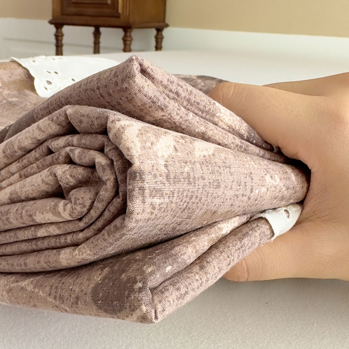 91家纺网 家纺一手货源 找家纺 丝芙妮家居（原乐视家纺） 2025新款全棉纯棉蕾丝花边原麻单件床单单品床单 陌清香