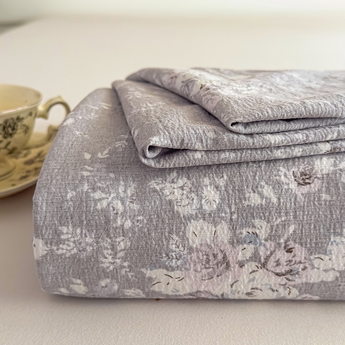 91家纺网 家纺一手货源 找家纺 丝芙妮家居（原乐视家纺） 2025新款全棉纯棉蕾丝花边原麻单件床单单品床单 花屿梦