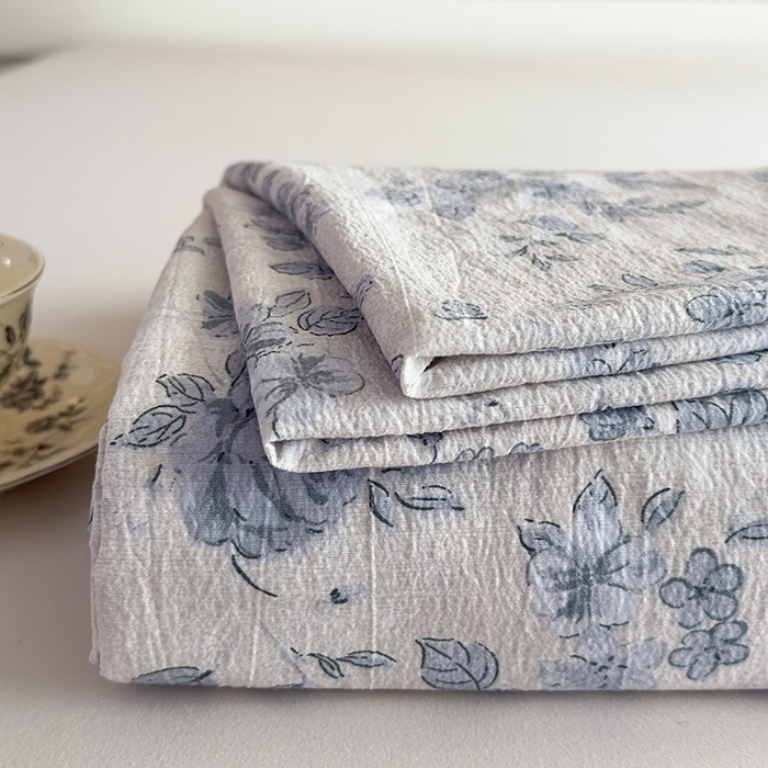 91家纺网 家纺一手货源 找家纺 丝芙妮家居（原乐视家纺） 2025新款全棉纯棉蕾丝花边原麻单件床单单品床单 庄生晓梦