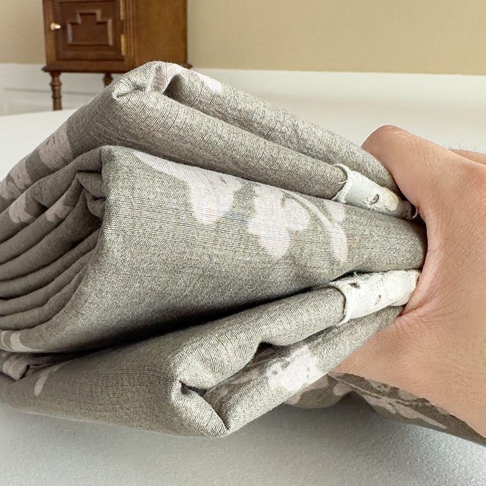 91家纺网 家纺一手货源 找家纺 丝芙妮家居（原乐视家纺） 2025新款全棉纯棉蕾丝花边原麻单件床单单品床单 清水欢