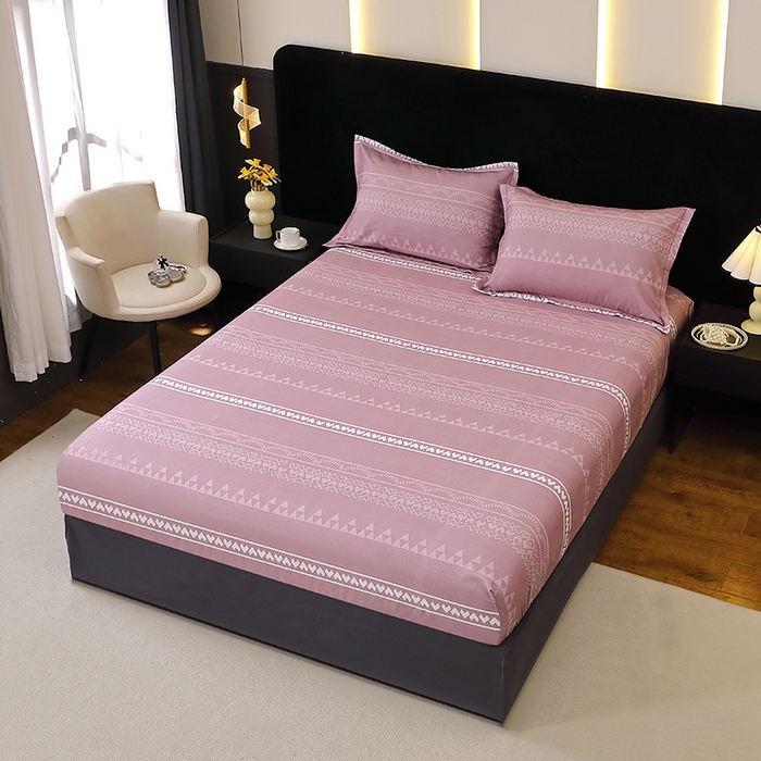 贝兰仙奴 2025新款亲肤舒适全棉磨毛多规格系列单床笠 维卡斯粉