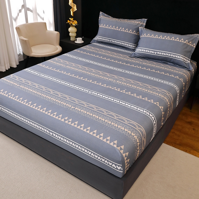 91家纺网 家纺一手货源 找家纺 贝兰仙奴 2025新款亲肤舒适全棉磨毛多规格系列单床笠 维卡斯灰