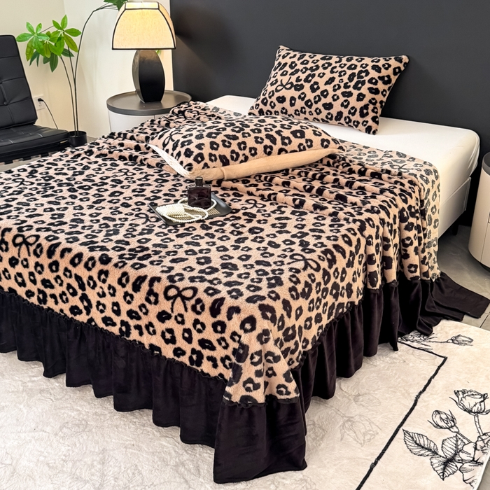 91家纺网 家纺一手货源 找家纺 （总）小叮当家纺仓储工厂店 2025新款美拉德系列兔毛单床裙 床裙单件