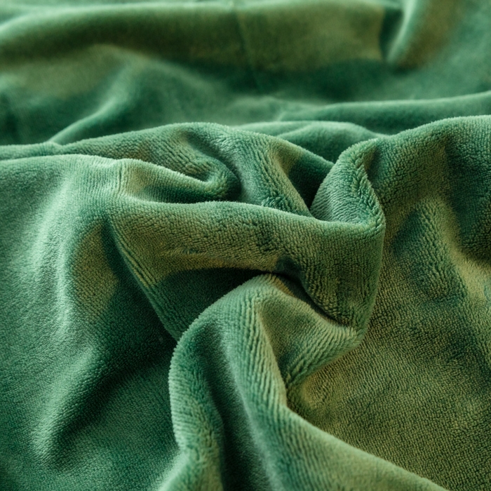 91家纺网 家纺一手货源 找家纺 ONE TWO ONE 121 2025新款高克重牛奶绒纽扣款纽扣大宽边系列四件套风格三 纽扣大宽边-墨绿