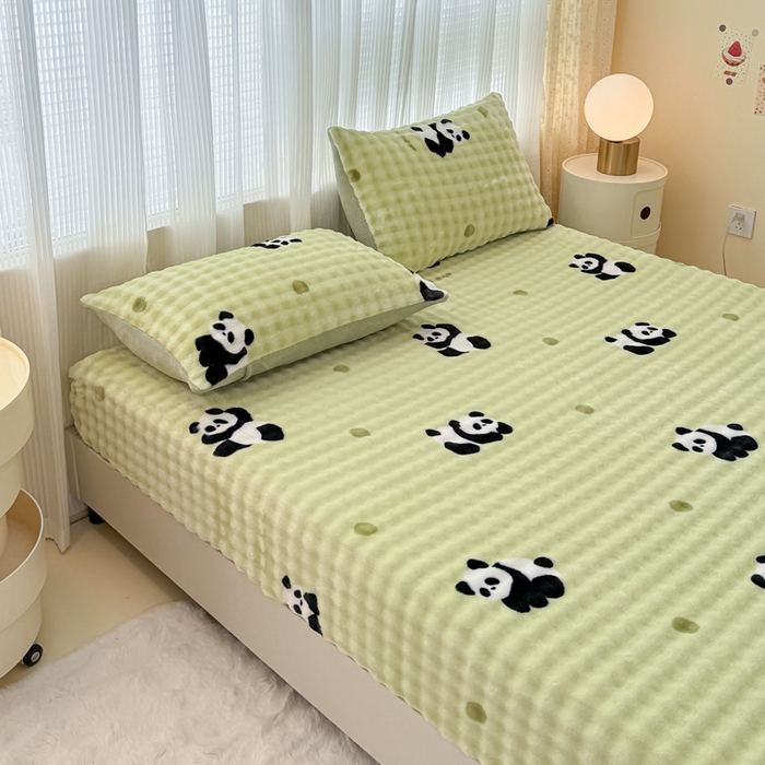 91家纺网 家纺一手货源 找家纺 小叮当家纺仓储工厂店 2025新款兔兔绒牛奶绒印花单床笠 床笠单件 床笠-萌宝