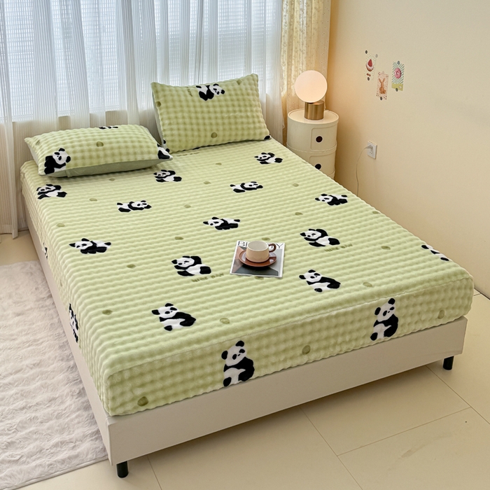 91家纺网 家纺一手货源 找家纺 小叮当家纺仓储工厂店 2025新款兔兔绒牛奶绒印花单床笠 床笠单件 床笠-萌宝