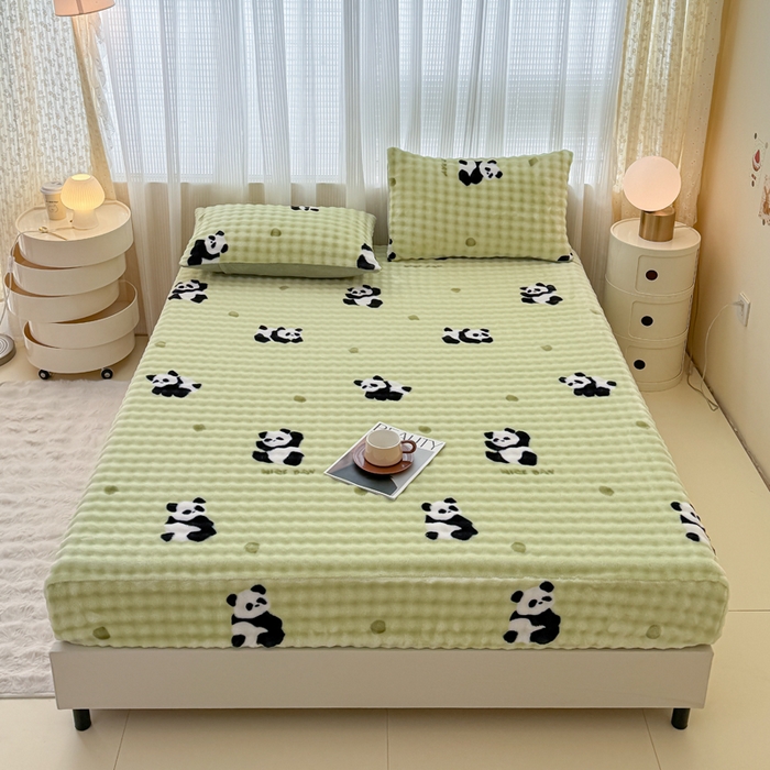 91家纺网 家纺一手货源 找家纺 小叮当家纺仓储工厂店 2025新款兔兔绒牛奶绒印花单床笠 床笠单件 床笠-萌宝