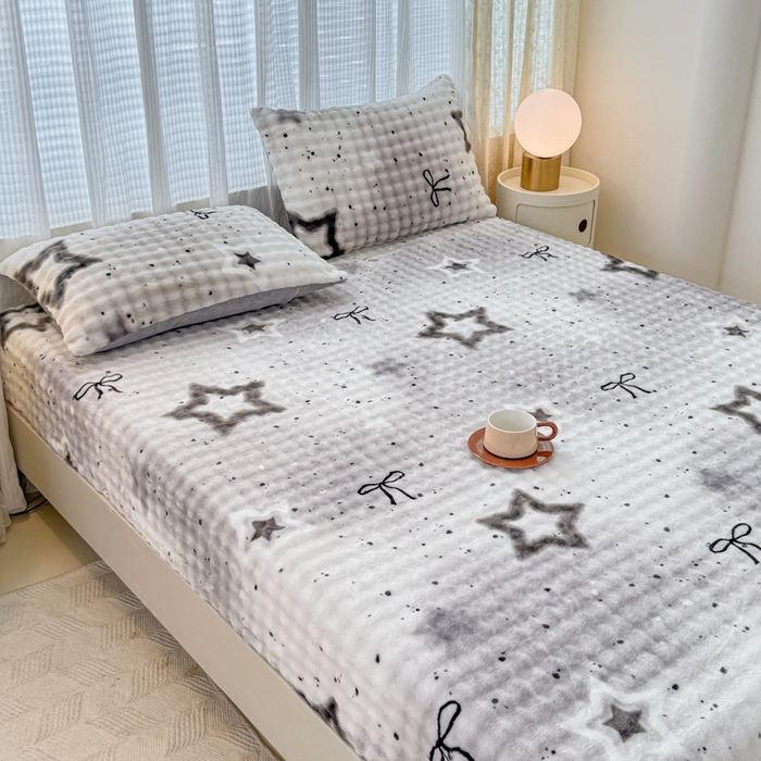 91家纺网 家纺一手货源 找家纺 小叮当家纺仓储工厂店 2025新款兔兔绒牛奶绒印花单床笠 床笠单件 床笠-星梦