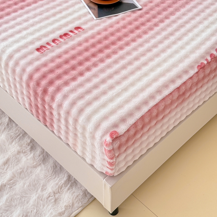 91家纺网 家纺一手货源 找家纺 小叮当家纺仓储工厂店 2025新款兔兔绒牛奶绒印花单床笠 床笠单件 床笠-时尚粉