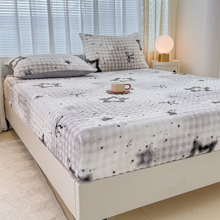 91家纺网 家纺一手货源 找家纺 小叮当家纺仓储工厂店 2025新款兔兔绒牛奶绒印花单床笠 床笠单件 床笠-星梦