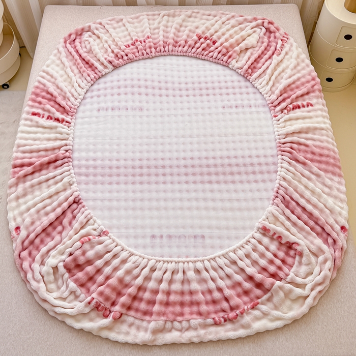 91家纺网 家纺一手货源 找家纺 小叮当家纺仓储工厂店 2025新款兔兔绒牛奶绒印花单床笠 床笠单件 床笠-时尚粉