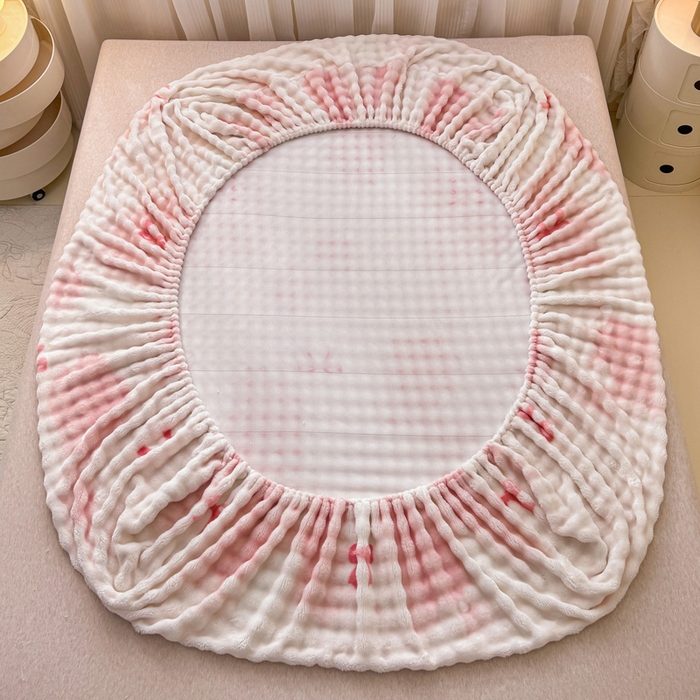 91家纺网 家纺一手货源 找家纺 小叮当家纺仓储工厂店 2025新款兔兔绒牛奶绒印花单床笠 床笠单件 床笠-蝴蝶结粉色