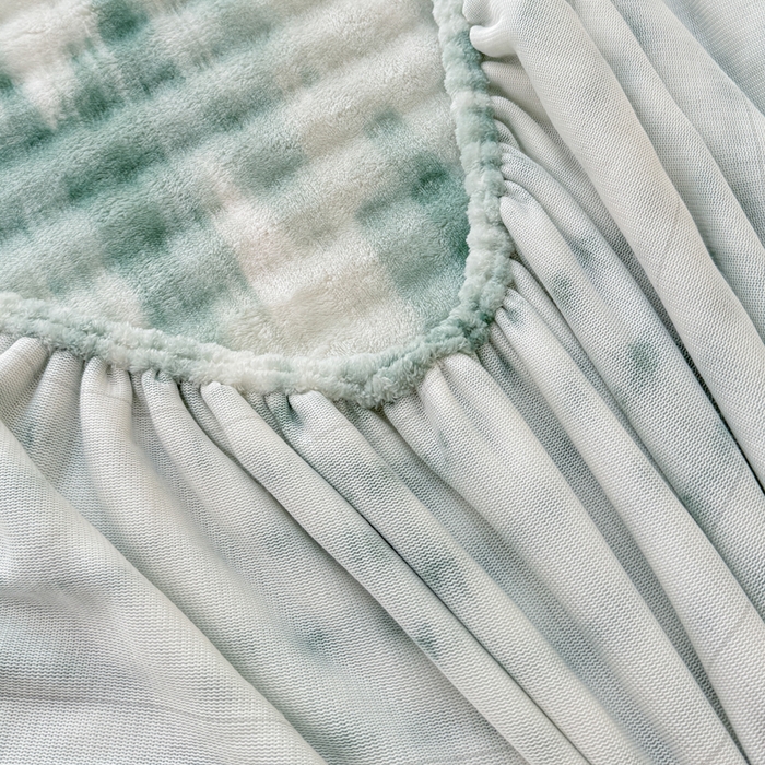 91家纺网 家纺一手货源 找家纺 小叮当家纺仓储工厂店 2025新款兔兔绒牛奶绒印花单床笠 床笠单件 床笠油画-绿