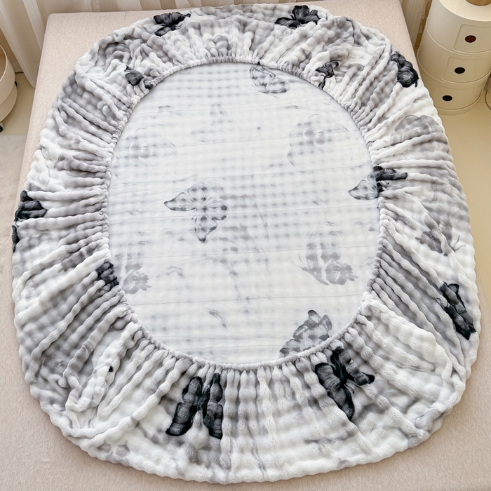 91家纺网 家纺一手货源 找家纺 小叮当家纺仓储工厂店 2025新款兔兔绒牛奶绒印花单床笠 床笠单件 床笠-蝶影