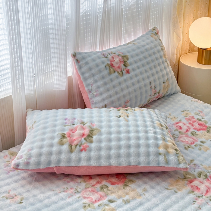 91家纺网 家纺一手货源 找家纺 小叮当家纺仓储工厂店 2025新款兔兔绒牛奶绒印花单床笠 床笠单件 床笠-花田