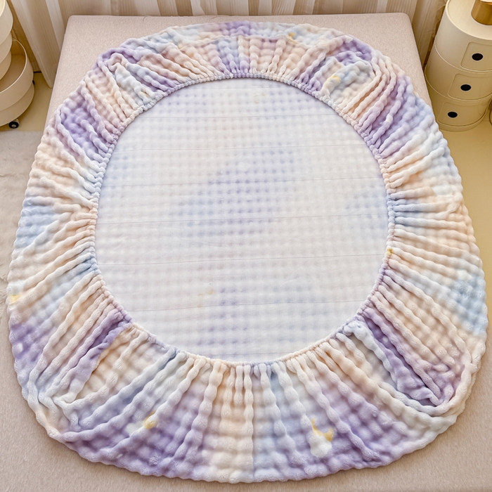 91家纺网 家纺一手货源 找家纺 小叮当家纺仓储工厂店 2025新款兔兔绒牛奶绒印花单床笠 床笠单件 床笠-星空