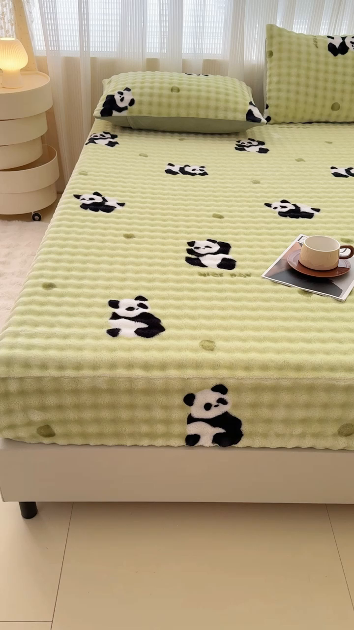 91家纺网 家纺一手货源 找家纺 小叮当家纺仓储工厂店 2025新款兔兔绒牛奶绒印花单床笠 床笠单件 床笠-萌宝