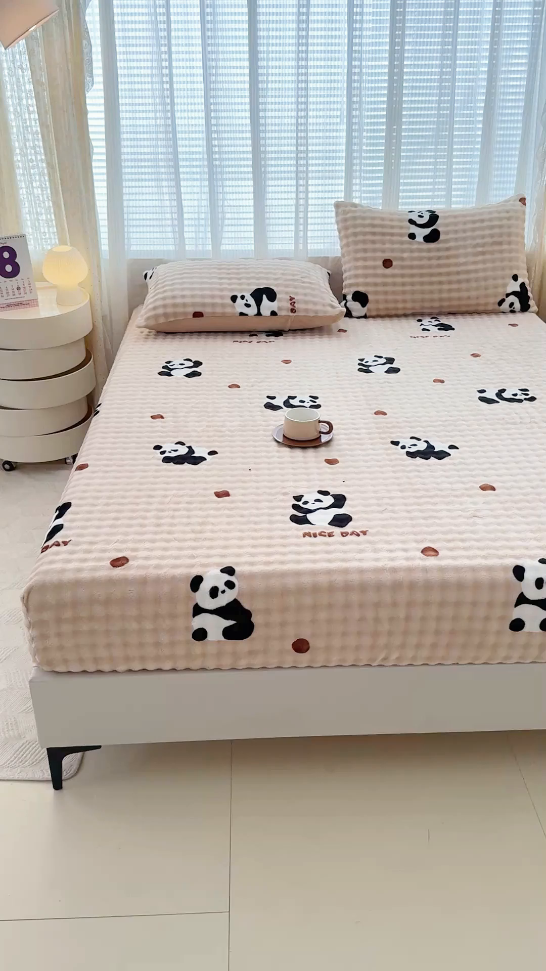 91家纺网 家纺一手货源 找家纺 小叮当家纺仓储工厂店 2025新款兔兔绒牛奶绒印花单床笠 床笠单件 床笠-萌宝咖