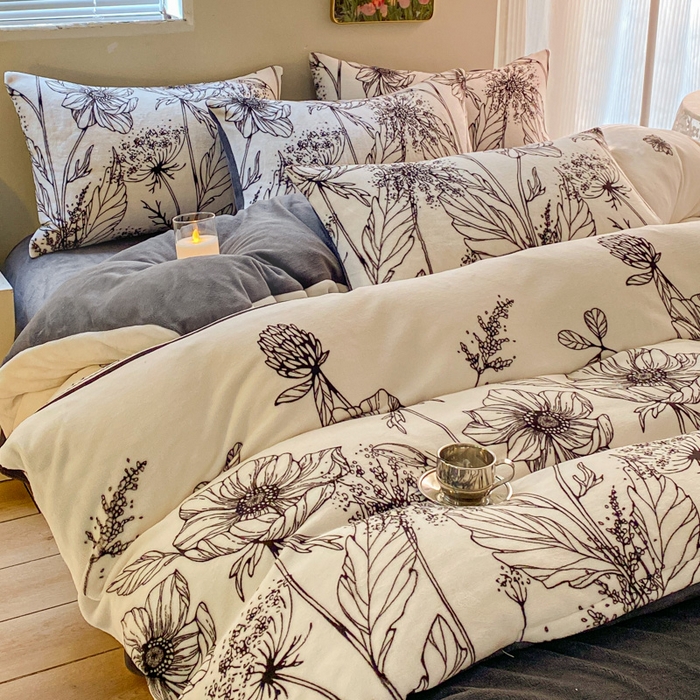 91家纺网 家纺一手货源 找家纺 （总）斯卡诺家纺 2025新款双面牛奶绒跑量款四件套